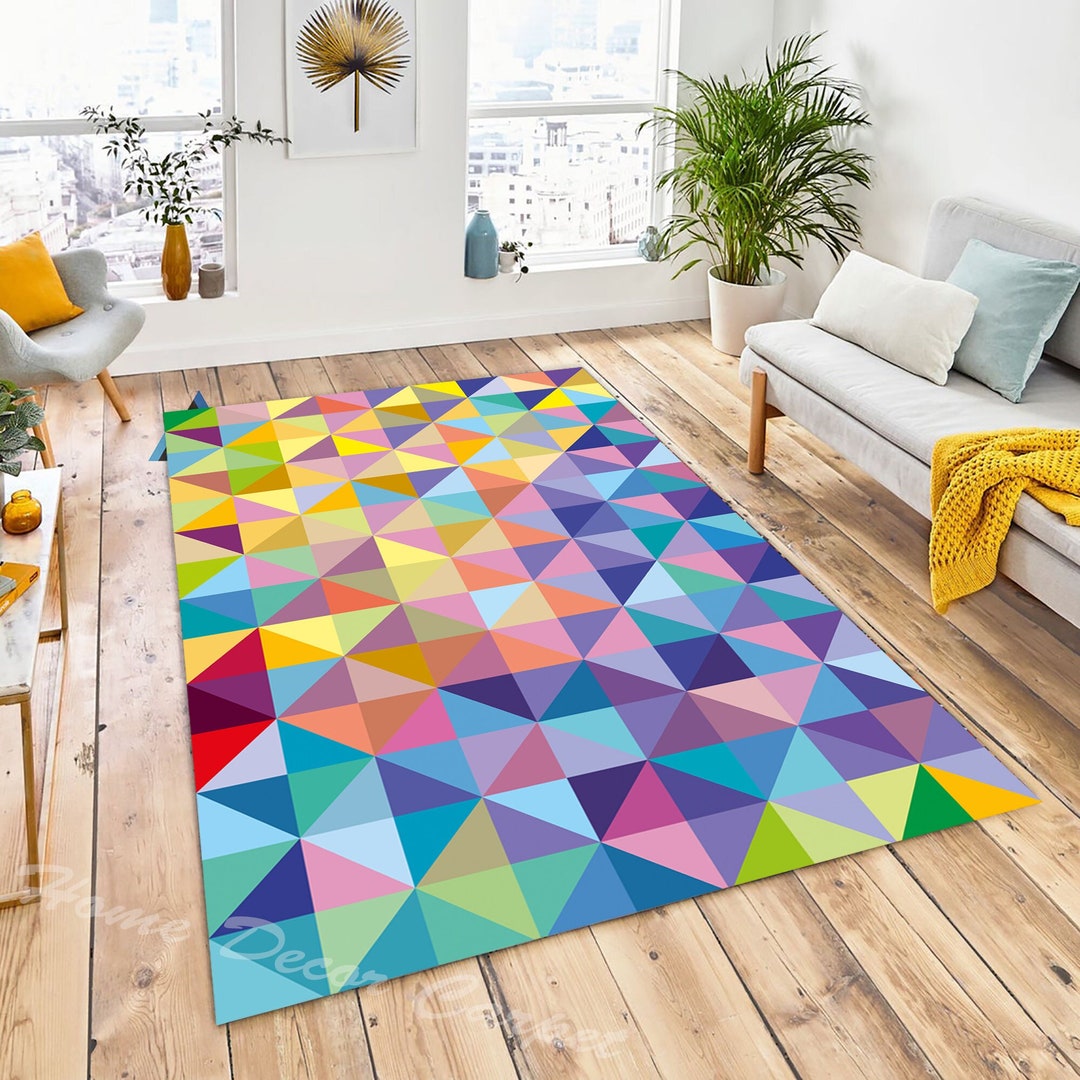 Buy Postcard From Sweden, Colourful Rug, Patchwork Patterned Rug  