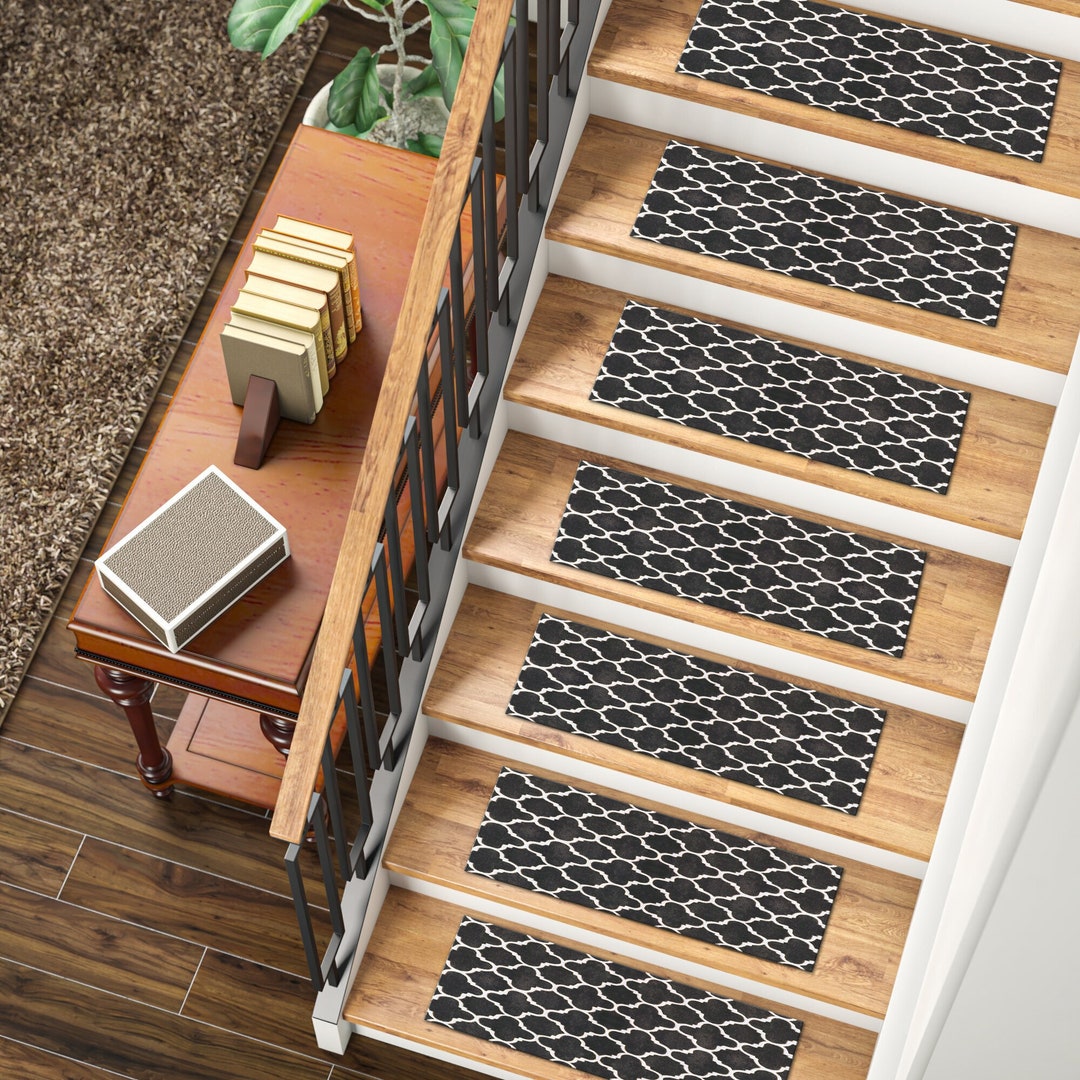 Collection Stair Treads Black and White, Stair Tread, Stair Tread Rug