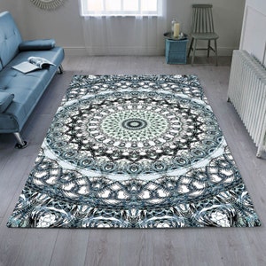 Mandala, Mandala Rug, Modern Rug, Decor Carpet, Mandala Pattern Rug, Popular Rug, Themed Rug, Living Room, Home Decor, Gift For Her, Ethnic