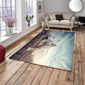 Running Horses Rugs, 3D Carpets, Horse Lover Gift, Gift for Grandson ...