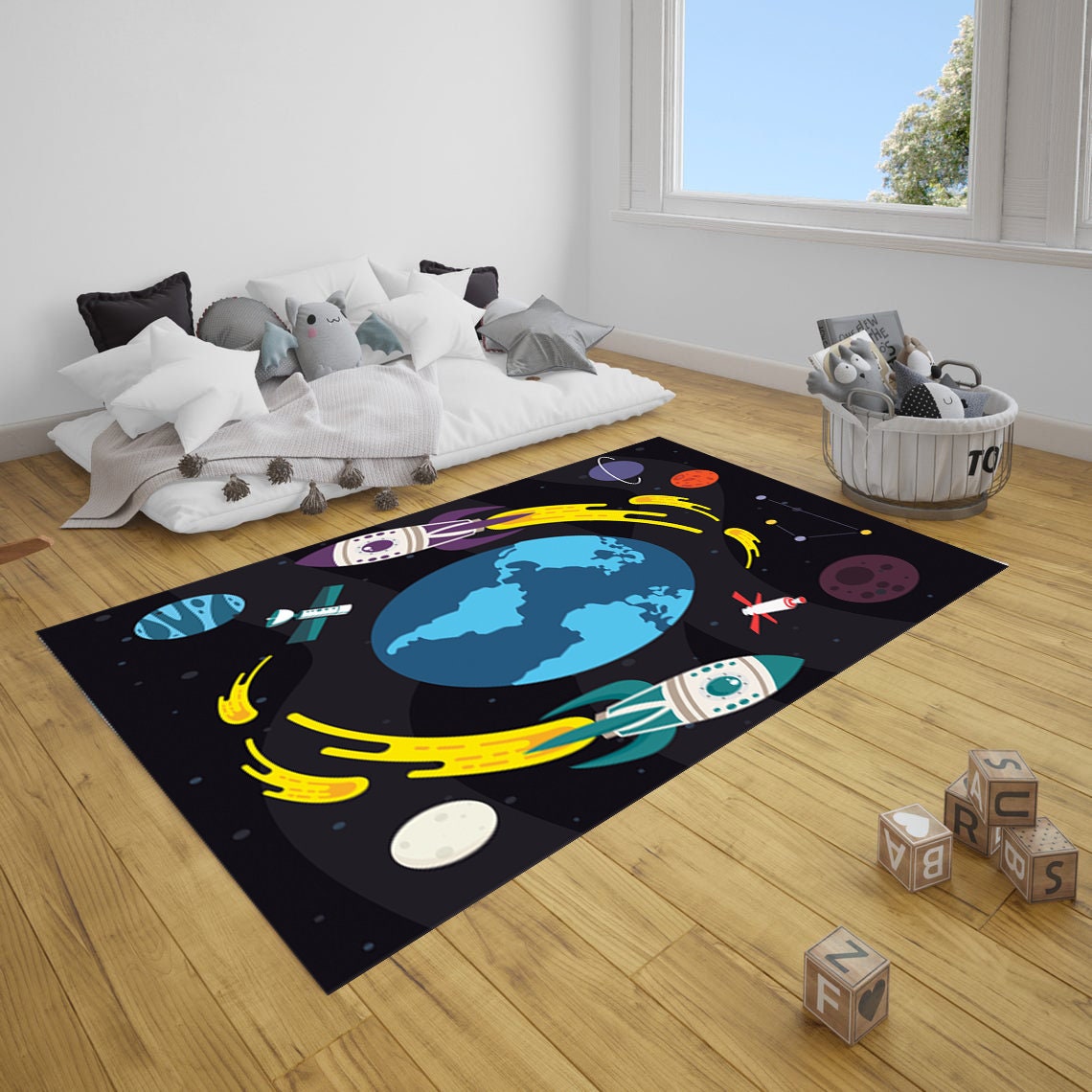 Kids Rug Boy Rug Customized Rug Toddler Boy Room Space Etsy UK