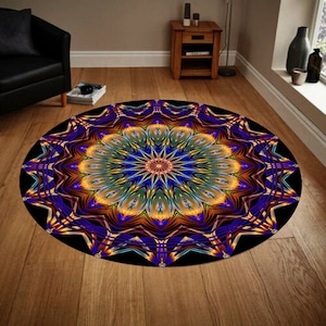 Mandala,Mandala Rug,Round Rug,Round Carpet,Mandala Pattern Round,Popular Rug,Themed Rug,Living Room,Home Decor,Gift For Her,Ethnic