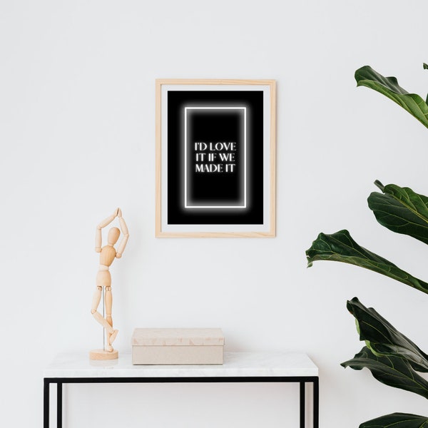 The 1975 Song Lyric Print | Digitaler Download | Räuber | Schätzchen du siehst so cool aus