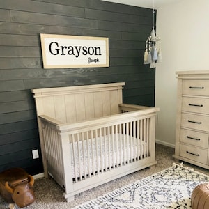 Customized Name Sign Boy, Nursery Decor Boy, Over Crib Name, Wall Art for Nursery, Framed Baby Name, Wall Sign for Nursery, Baby Name Reveal