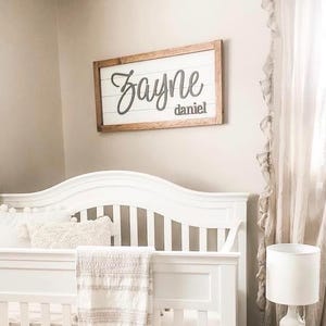Wall Hanging Names, Above Crib Sign, Custom Wood Sign, Nursery Wall Decor, Vintage Nursery Names, Wall Art for Nursery, Newborn Names