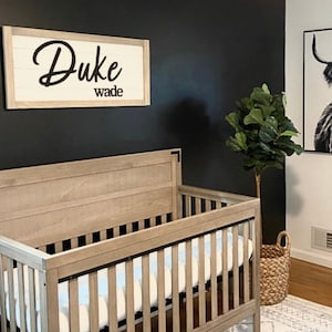 Personalized Nursery Name Sign, Baby Boy Nursery, Baby Name Over Crib, Baby Shower, Nursery Decor, Baby Girl Nursery, Newborn Photoshoot