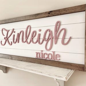 name sign over crib, baby girl nursery, nursery Art girl, baby girl wall decor, custom nursery wall letters wood, painted wooden baby names