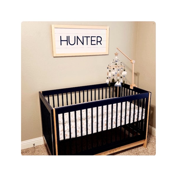 Personalized Wood Nursery Name Sign, Custom Baby Girl Art, Over Crib Letters, Newborn Photo Prop