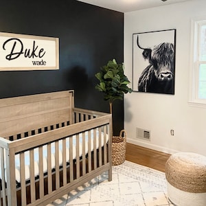 Custom Wooden Baby Name Sign for Nursery, Personalized Wood Cut-Out Name, Wall Decor Above Crib