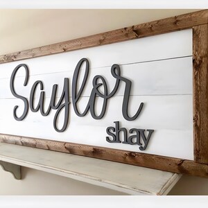 Baby Name Sign for Nursery, Wooden Letters, Name Sign, Nursery Letters, Wall Art Above Crib, Nursery Decor, Wood Name Sign for Kids Room