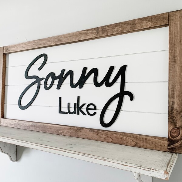 Name Signs for Nursery Boy Etsy