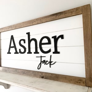 Custom Wood Name Cut Out, Nursery Name Sign Boy, Baby Name Sign Girl, Boho Nursery Decor, Wall Wooden Name, First and Middle Baby Name