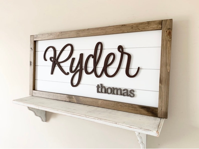 Nursery Decor Boy Nursery Name Sign Boy 3D Nursery Name Etsy