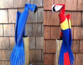 PVC Pipe Hyacinth & Scarlet Macaw Instant Pattern Digital Download