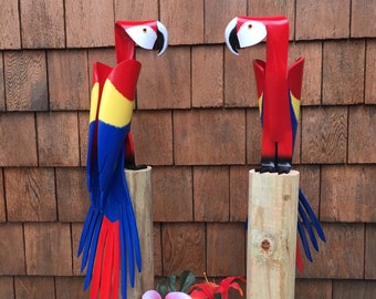 PVC Pipe Scarlet Macaw Instant Pattern Digital Download