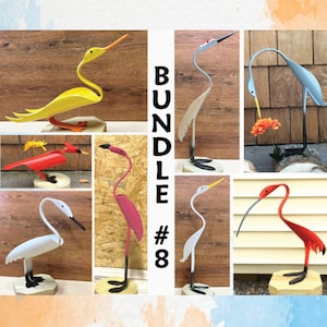 PVC Pipe Pattern Bundle #8 - Duck, Crane/Heron, Sandhill Crane, Flamingo, Swan, Cardinal, Ibis - Instant Pattern Digital Download