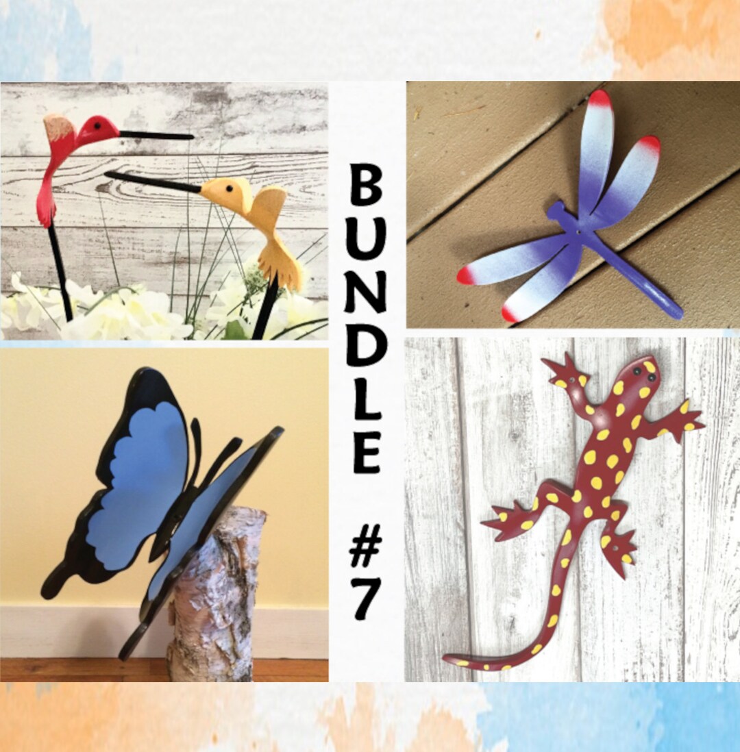 PVC Pipe Pattern Bundle 7 Hummingbird, Butterfly, Dragonfly, Salamander ...