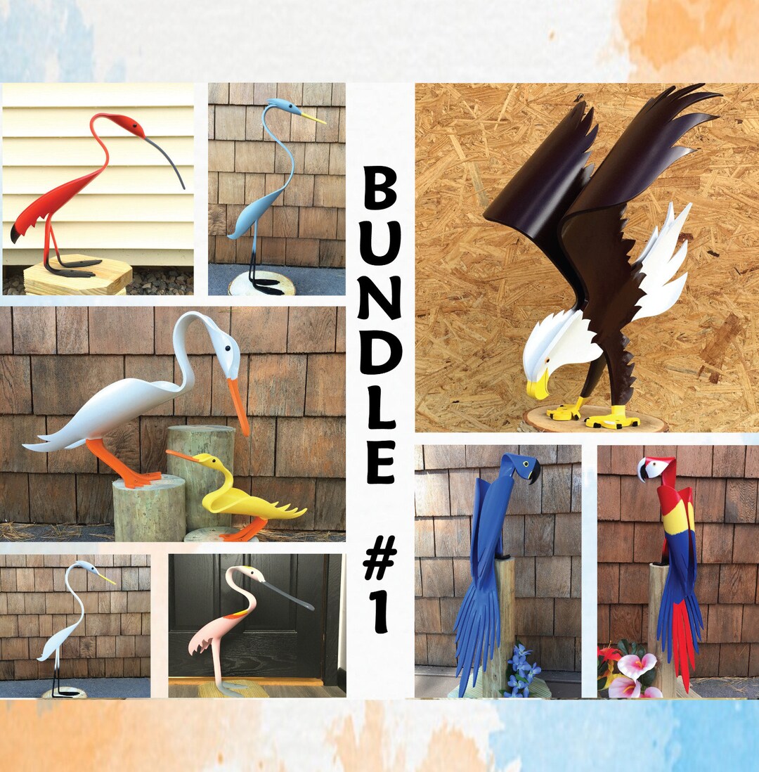 Pvc Plastic Pattern PVC Pipe Pattern Bundle #1 - Eagle, Macaw, Spoonbill, Ibis, Crane/heron ...