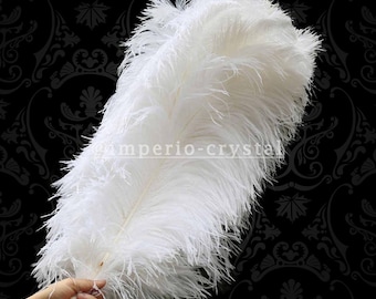 Plume d'autruche élégante plumes d'autruche BLANCHE 55-60 cm & 65-70 cm plumes décoration mariage burlesque