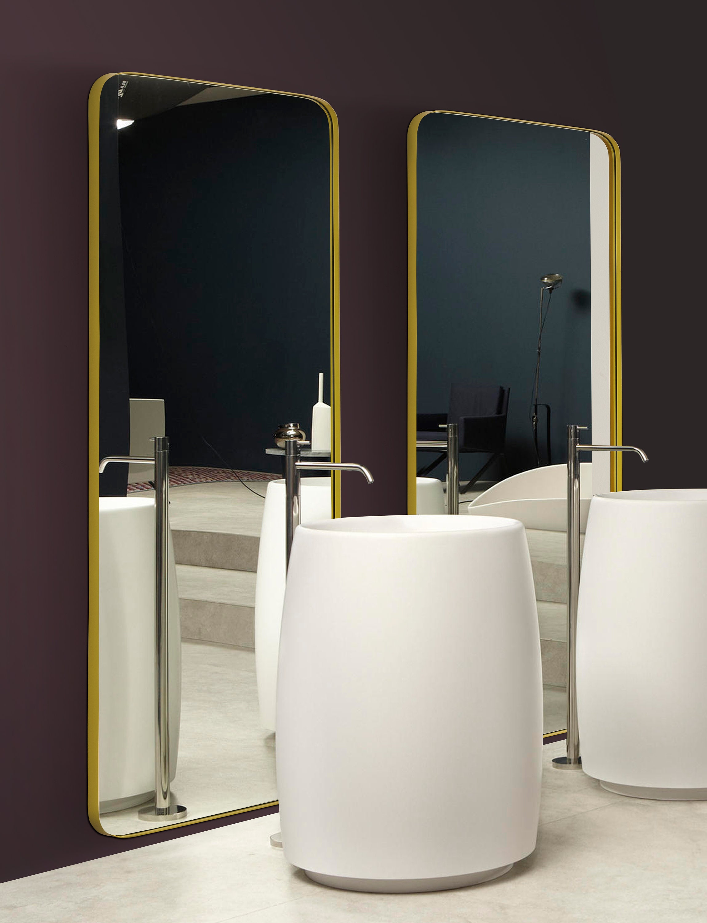 Modern Floor Length Wall Mirror 65 X 22 inch Gold Gray and Etsy