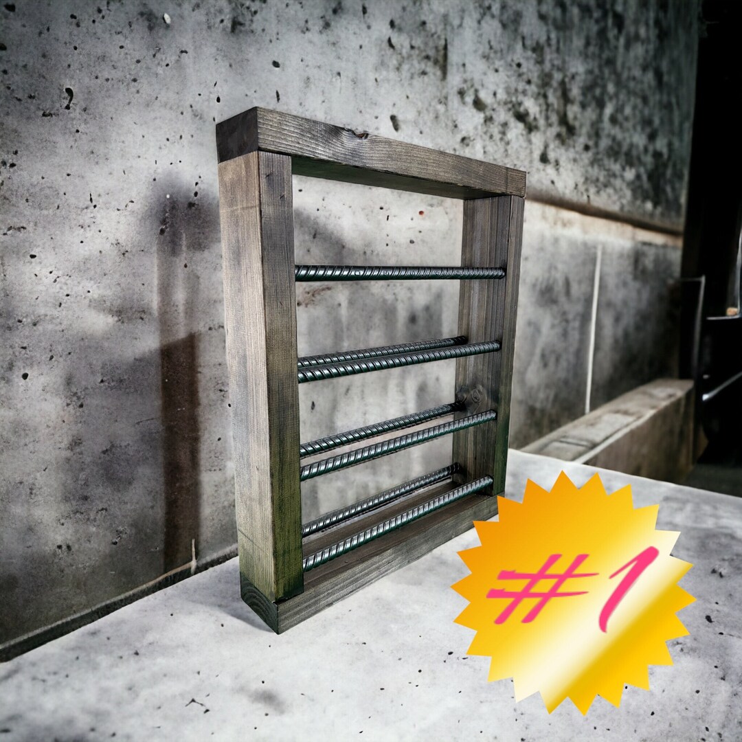 Handcrafted Rebar Wine Rack Industrial Chic 4bottle Holder Etsy