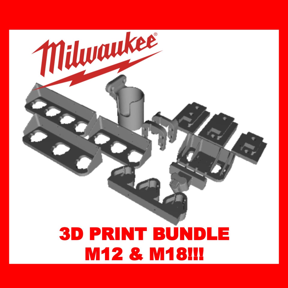 Archivo STL gratis Taladro Milwaukee M12, portapuntas hexagonales  🛠️・Diseño por impresión en 3D para descargar・Cults