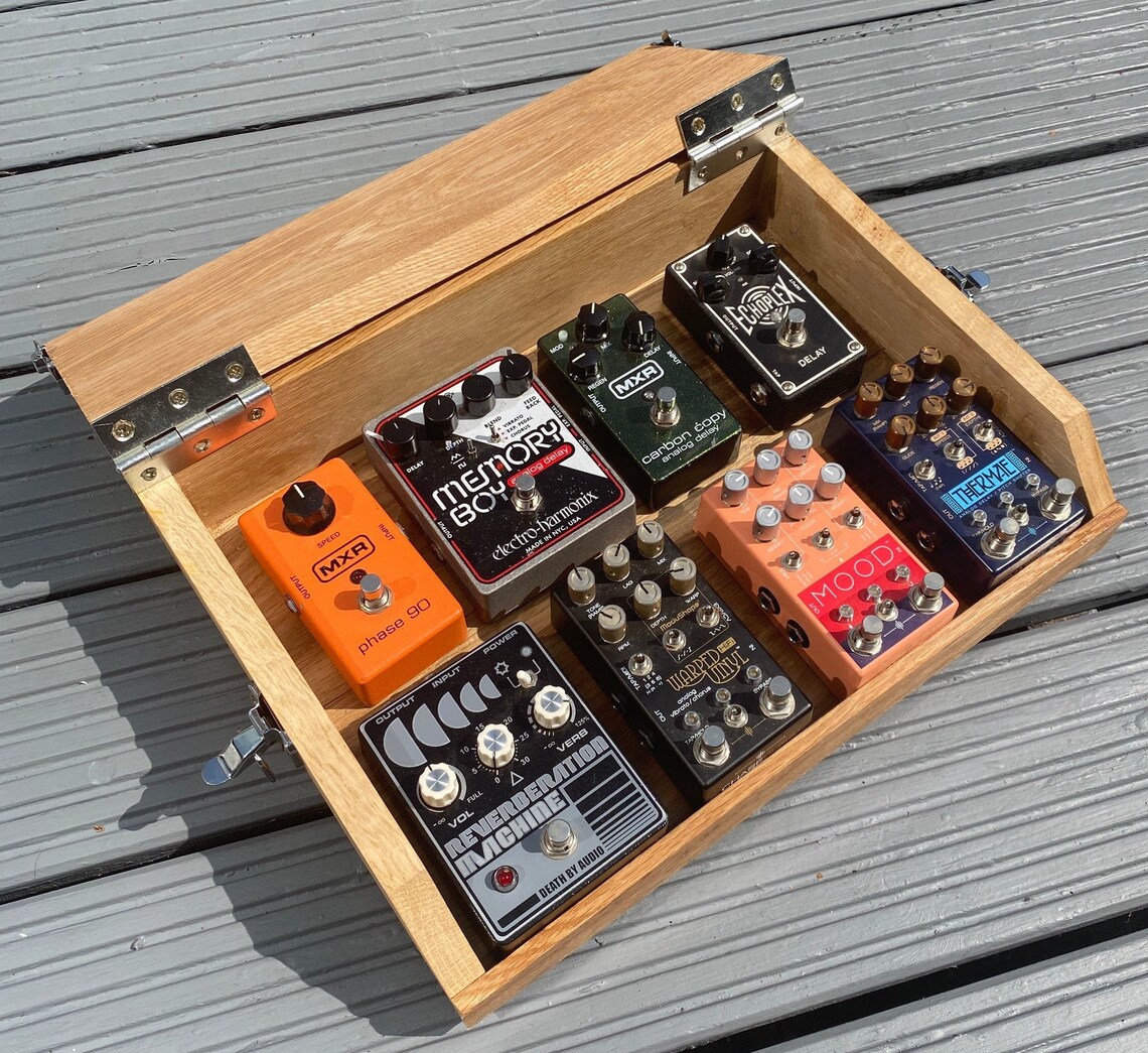 Solid Oak Two Tier Pedal Board Etsy