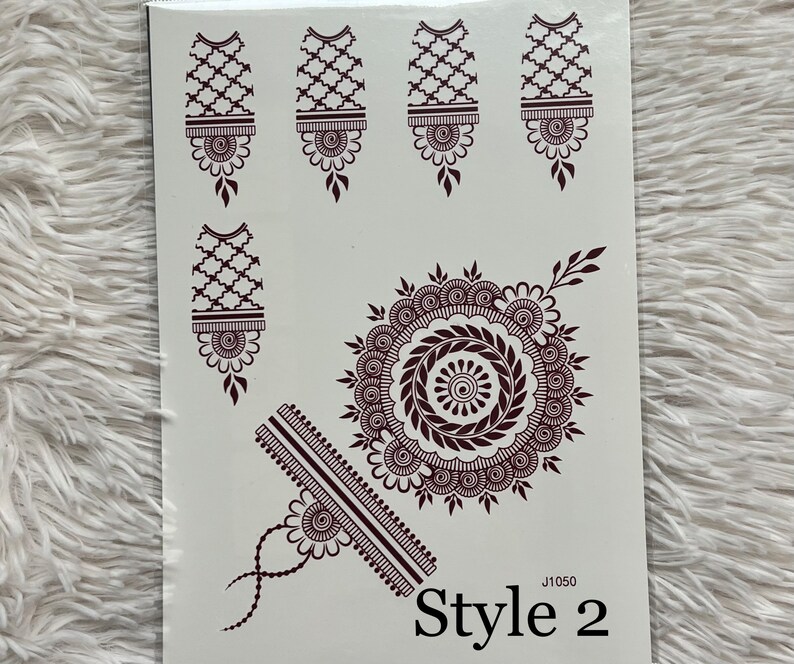 Henna Tattoo, Henna , Instant Henna, Temporary Tattoo, Sticker Tattoo