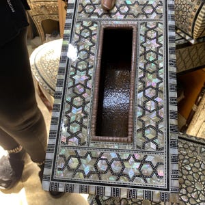tissue box,amazing inlayed with mother of pearl made by hand in Egypt, morracon mozaic