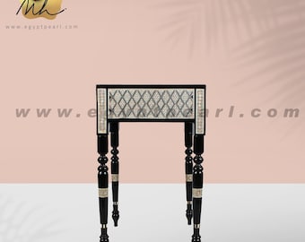 Handmade Inlaid Mother of Pearl Table: Egyptian Coffee Table