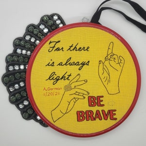 Be Brave Embroidery Pattern - PDF INSTANT DOWNLOAD
