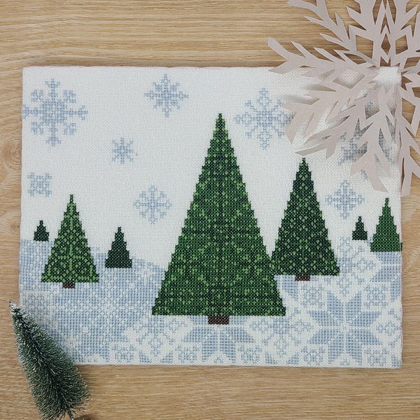 Snowflake Serenity - PDF Instant Download Cross Stitch Pattern