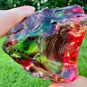 Andara Crystal Mt.Shasta - Cosmic Rainbow Andaras with Star being energy magic of the cosmos 120 grams mulicolored Andara - Starseed Andara image 3