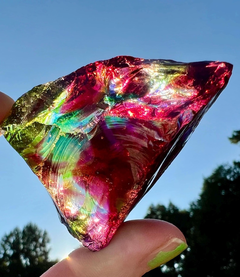 Andara Crystal Mt.Shasta - Cosmic Rainbow Andaras with Star being energy magic of the cosmos 120 grams mulicolored Andara - Starseed Andara image 6