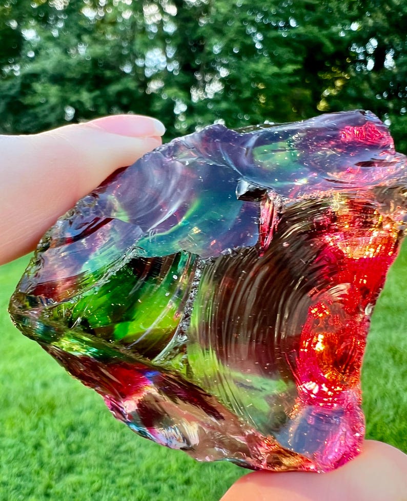 Andara Crystal Mt.Shasta - Cosmic Rainbow Andaras with Star being energy magic of the cosmos 120 grams mulicolored Andara - Starseed Andara image 3