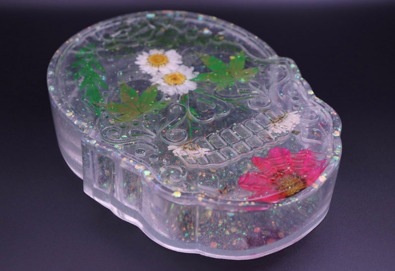 Skull Box With Roses Floral Skull Jewelry Box - Etsy