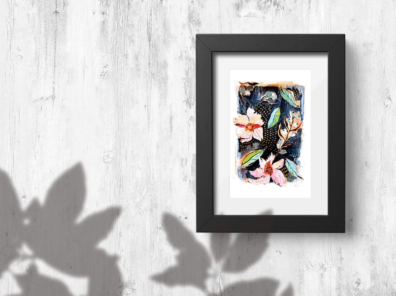 PRINTABLES, Digital Downloads, Indigo Wall Art, Acrylic &amp; Mixed Media ...