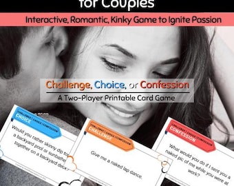 Kinky Adult Card Game for Couples | Truth or Dare Cards for Husband and Wife | Romantic 2-Player Sex Game | Dirty Date Night Question Cards