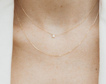 Dainty 14k Opal Necklace