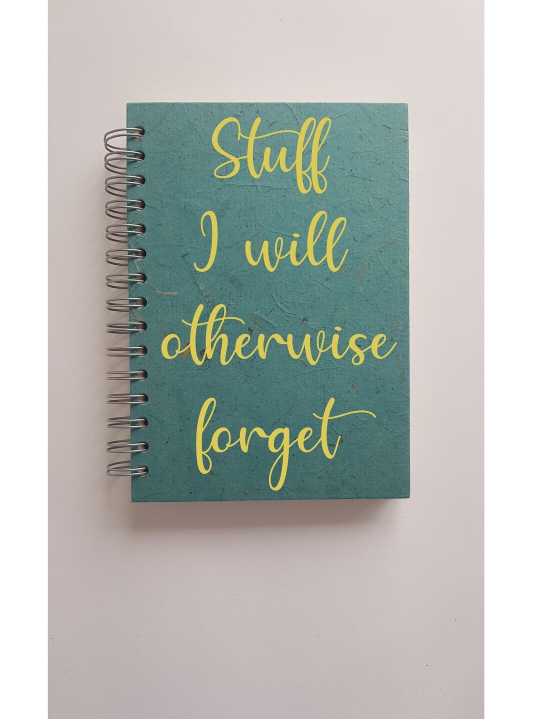 Personalised Spiral Bound Notebook Memory Aid Person Present