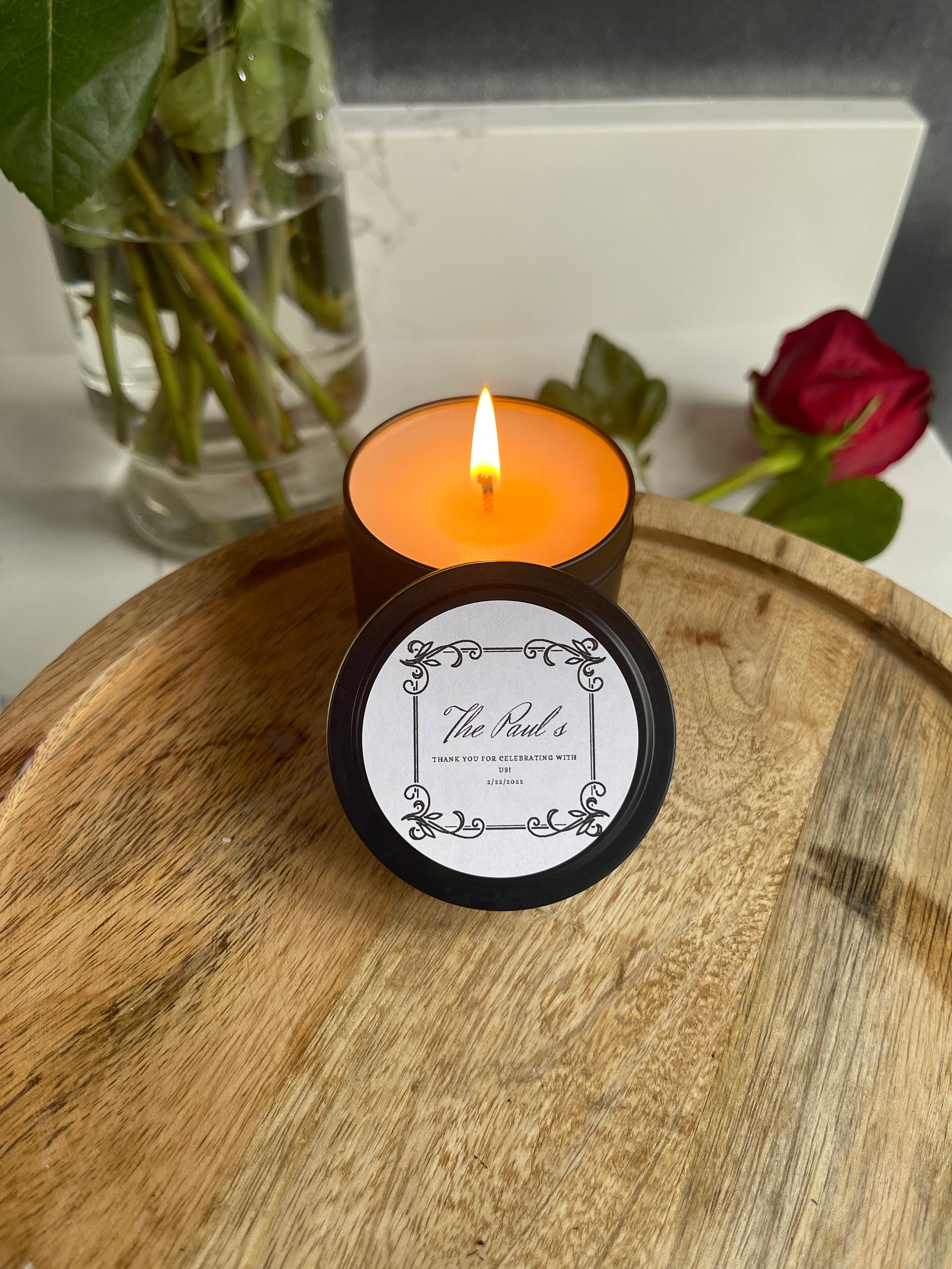 Custom Wedding Favor Candles Bulk 4 Oz Candles Wholesale Etsy