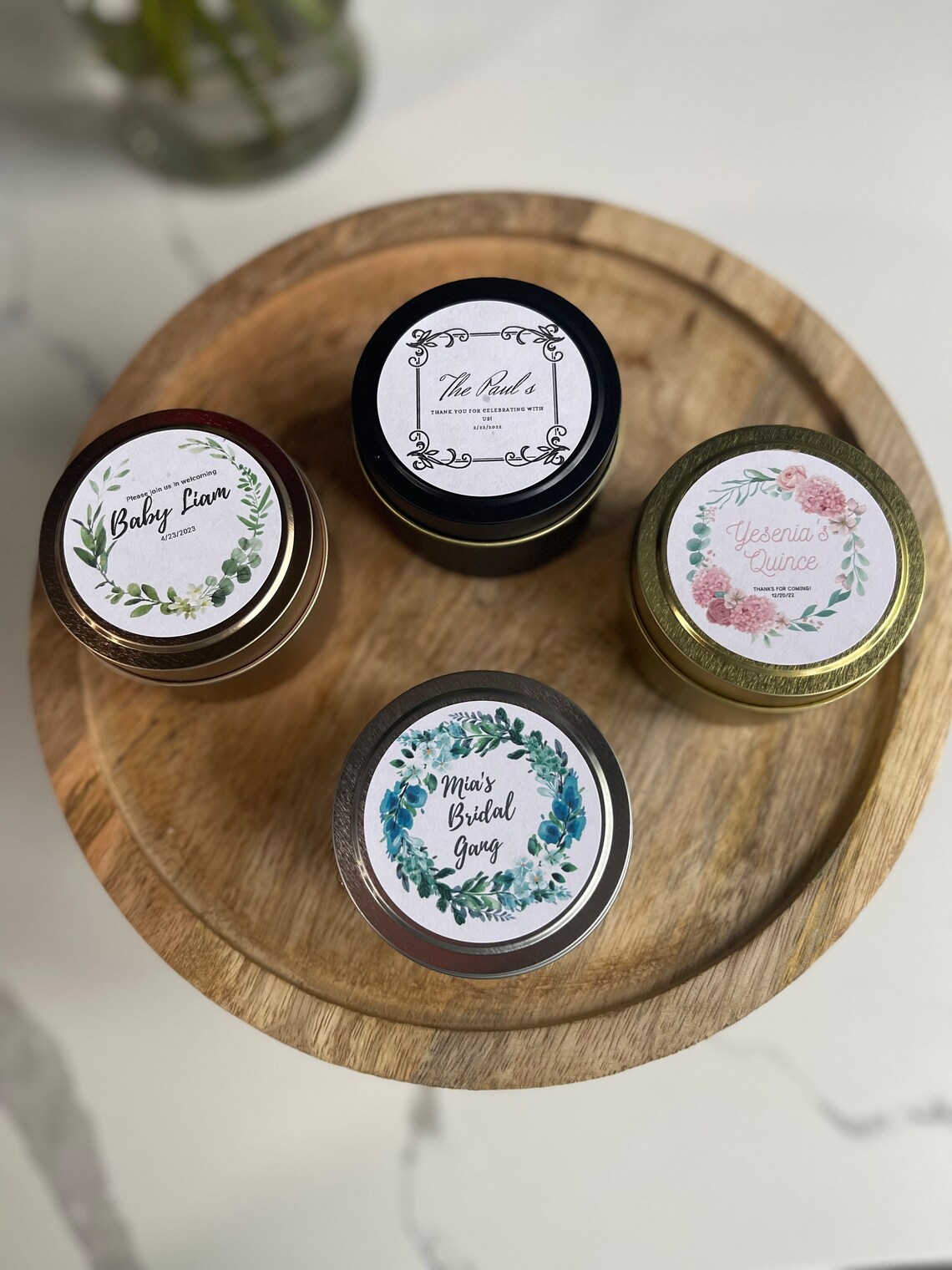 Custom Wedding Favor Candles Bulk 4 Oz Candles Wholesale Etsy