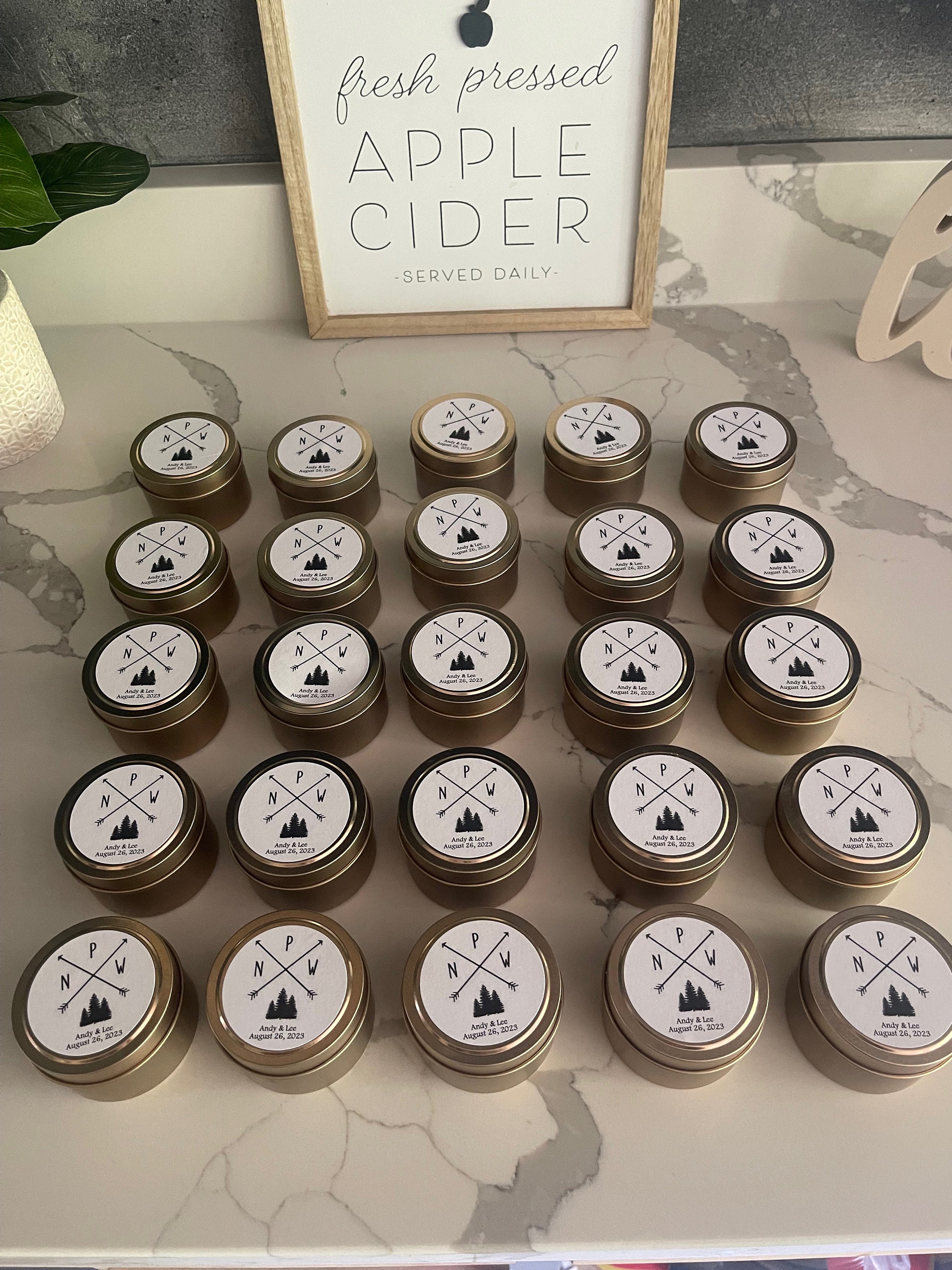 Custom Wedding Favor Candles Bulk 4 Oz Candles Wholesale Etsy