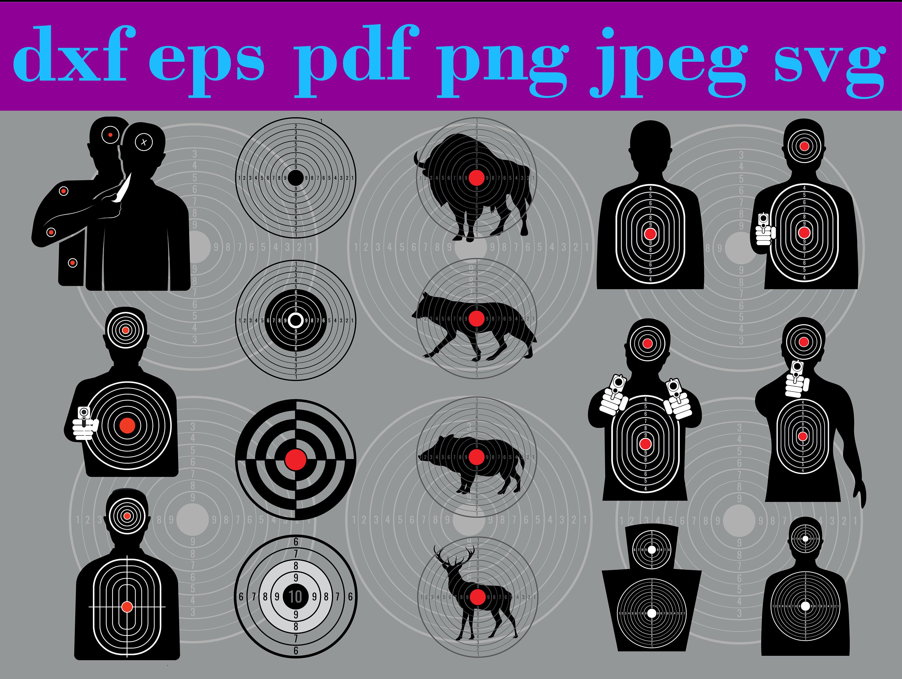 Target SVG Bullseye SVG Hunting Svgtarget Set Target - Etsy