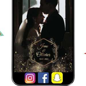 Wedding Instagram Filter, Snapchat filter, Tiktok Filter, Facebook Filter, Custom Wedding Instagram Filter, wedding gifts, bridesmaid gifts