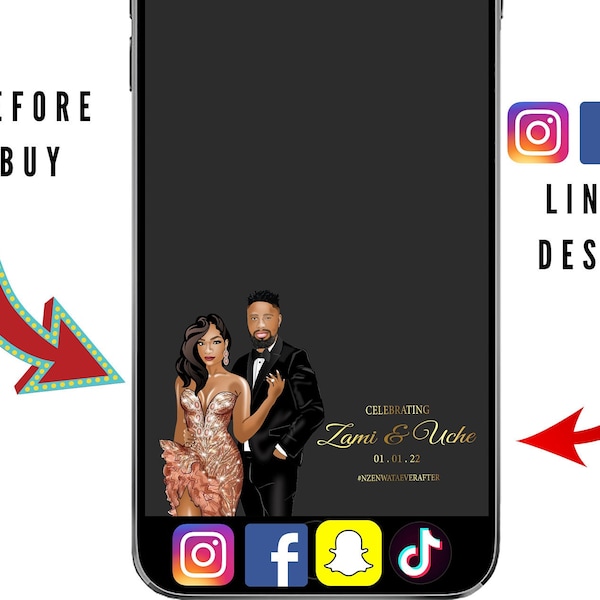 Wedding Instagram Filter, Wedding Snapchat filter, Instagram Filters, tiktok filter, Snapchat Geofilter, Custom Wedding Instagram Filter