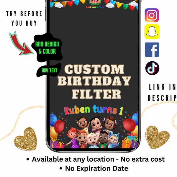 Custom filter Snapchat, Instagram and Facebook filter for wedding, birthday, bridal or baby shower, personalized event for social media