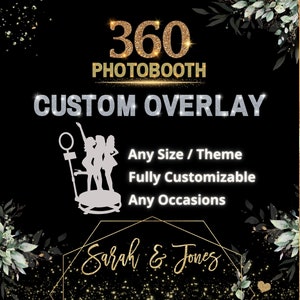 Custom 360 Photo Booth Overlay: Personalized Party Theme (Digital)
