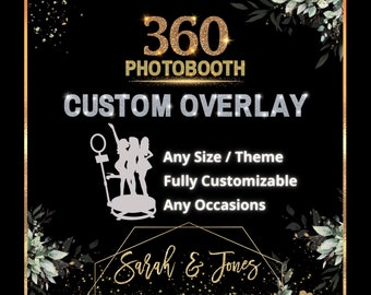 Custom 360 Photo Booth Overlay: Personalized Party Theme (Digital)