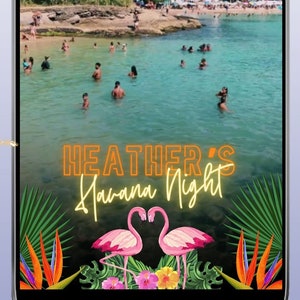 Tropischer Geburtstags-Snapchat-Filter, Strandvibes Snapchat-Objektiv Tiktok-Filter Geburtstagsgeschenk personalisierte benutzerdefinierte 360 Photobooth Overlay-Vorlage
